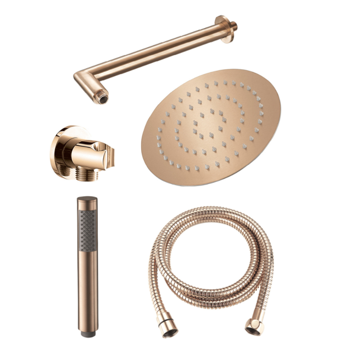 סט מקלחת מעוצב רוזגולד
